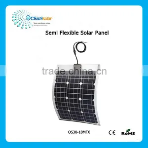 30W Portable Semi Flexible Solar Panel for Camping thumbnail-1