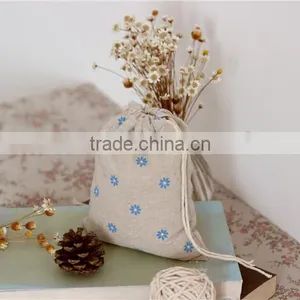 Cheap Linen Fabric Pouch,Linen Cosmetic Bags Wholesale thumbnail-5