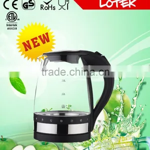 Shining Blue Led Lighting Ring Glass Electric Kettle 1.7Liter thumbnail-2