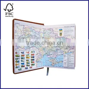 Custom Leather Executive Notebook With Map for 2014 thumbnail-4