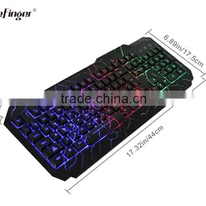 Shenzhen Factory Rainbow LED Backlit Latest Computer Keyboard With Cool Crack Parttern thumbnail-4