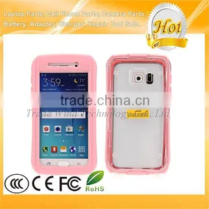 Waterproof Case Cover for Samsung Galaxy S6 Edge S6 With Button Pink thumbnail-3