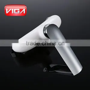 White & Chrome Shower Taps Brass Shower Faucet thumbnail-2