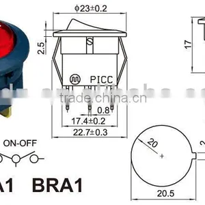 16a 30a Lighted Rocker Switch,rocker Switch Used in Desk USB Mini Fan thumbnail-2