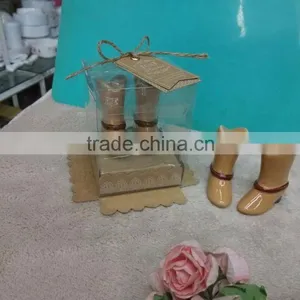Just Hitched Ceramic Cowboy Boots Salt & Pepper Shakers Wedding Table Gift for Guests thumbnail-2