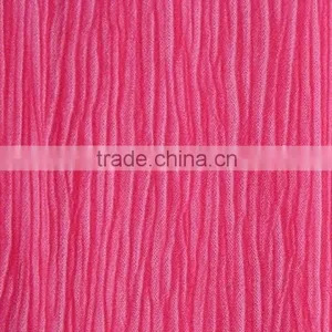 China Fabric Manufacturer Oeko-tex Standard Solid Crinkle Viscose Fabric, 30*24 135gsm Dyed Rayon Crepe Fabric thumbnail-2