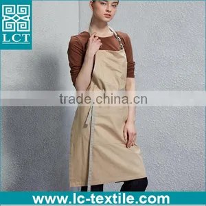 Blank Beige Colored Denim Apron Bib Dress for Girls thumbnail-1