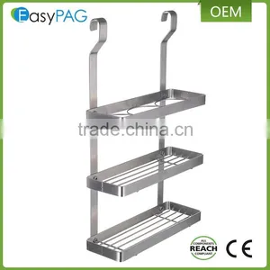 ESYLIFE Stainless Steel Hanging Kitchen Spice Rack, Silver (3 Tier) thumbnail-1