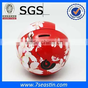 Fanny Tinplate Candy Ball Shape Packing Box ,gift Condom Tin Box for Lover thumbnail-3