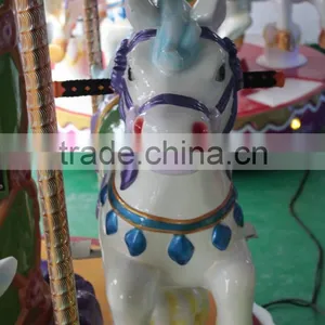 Newest Carousel Games for Kids Ride on Horse Amusement Park Rides Coin Pusher Arcade Game Machine for Sale thumbnail-4