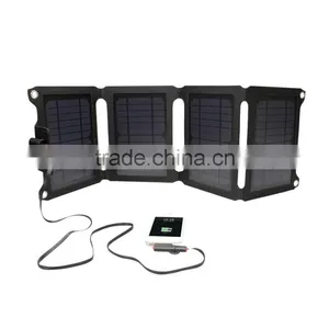 Solar Battery Charger 14W Portable USB Solar Energy Panel Power Bank thumbnail-2