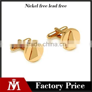 Stainless Steel Gold Plated 3D Insignia Cufflinks thumbnail-1