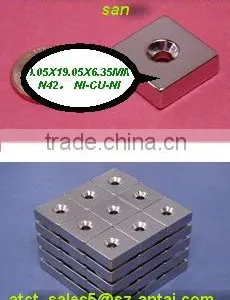 Magnetic Square Block/magnet With Screw Hole thumbnail-1