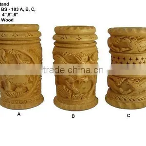Wooden Pen Jar Pen Stand Office Equipment thumbnail-1