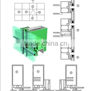 Competitive Price , High Quality Aluminium Profiles for Glass Wall or Curtain Wall thumbnail-4