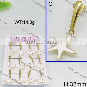 Wholesale Fashion Gold Plated Starfish Shape Fashion Earring thumbnail-2