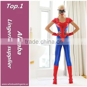 Hot Selling Polyester Fashionable Close-fitting Spiderman Nylon Sexy Super Lingerie With Blinder thumbnail-1