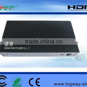 High Quality HDMI Switch 2X1,Support 1080P 3D HDCP thumbnail-2