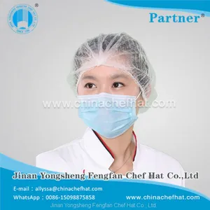 10g Non Woven Mop Cap White/ Blue/black/green Hairnet( Single Elastic) thumbnail-2