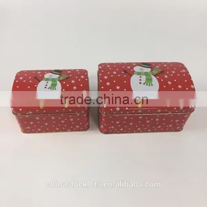 2017 New Design Christmas Printing Tin Gift Box Can 2pc Set thumbnail-2