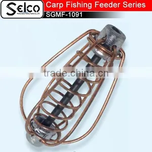 Carp Fishing Tools Bait Cage Feeder Brass Spring Lead Sinker thumbnail-1