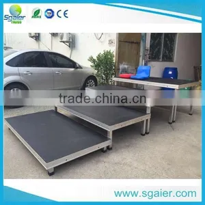 Black Stage Railing Aluminum Handrail Concert Portable Stage Install thumbnail-5