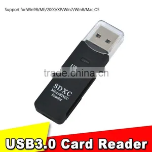 2016 Superspeed 2 in 1 USB 3.0 Card Reader SD/MicroSD/TF Trans-flash Card USB3.0 Adapter Converter Tool thumbnail-1