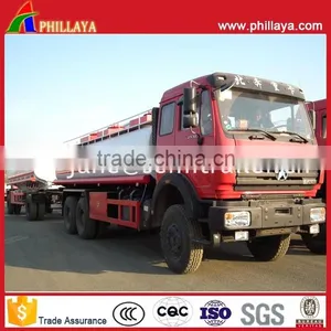 Drawbar 2 Axle 20000Liters Stainless Steel Tank Drinking Water Tanker Truck Trailer For Sale thumbnail-2