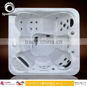 2015 Chinese LED Lights for 5 Person L312 Lucite Acrylic Outdoor Massage Bathtub thumbnail-1