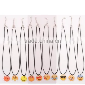 2016 Fashion Jewelry Pendant Acrylic Emoji Necklace For Wholesale China thumbnail-6