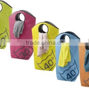 Store More Colorful Fabric Polyester Portable Laundry Hamper thumbnail-1