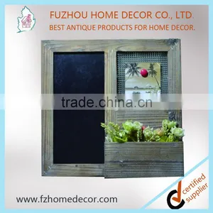 Top Selling~ Antique Wooden Chalkboard, Wooden Blackboard With Holder and Iron Net thumbnail-1