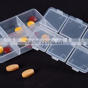 Cy275 Mini Portable Clear Empty Braille 6 Cells Pill Medicine Drug Storage Case Box thumbnail-6