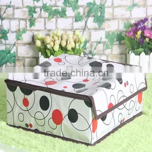 N488 Good Quality Rectangle Non Woven Coated Water Proof Foldable Storage Box Polka Dot Bin thumbnail-3