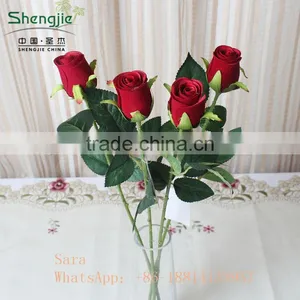 Decorative Artificial Single Rose for Wedding &table Centerpieces thumbnail-4