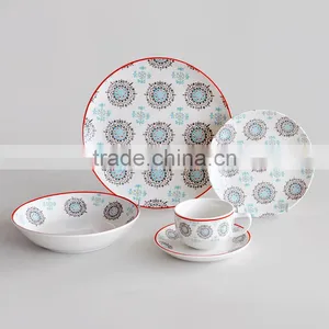 2017 Factory Promotional Europe Style 16pcs Porcelain Dinner Set thumbnail-3