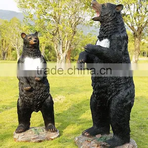 Custom Home &amp; Garden Fiberglass Black Bear Statue thumbnail-3