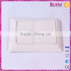 Red Ceramic Rectangle Christmas Decorative Plate thumbnail-4
