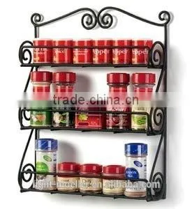 Wrought Iron Scroll 3-Tier Spice Rack thumbnail-1