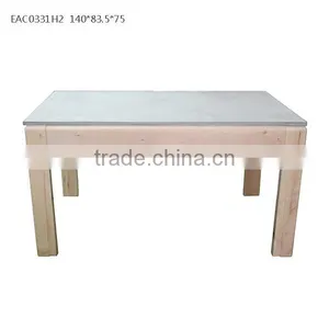 Hot Sale Simple Unique Concrete Vintage Coffe Cement Table With Wooden Stand for Home Decor thumbnail-1