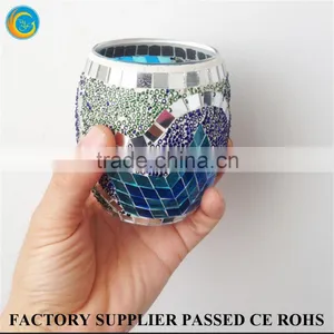 Mosaic Glass Candlestick Holders for Wedding Decor With Best Candle Scents thumbnail-1