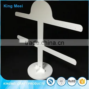 2017 New Fashion Milky White Acrylic Jewelry Display Stand thumbnail-4