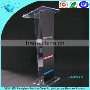 OEM LED Plexiglass Podium,Clear Acrylic Lecture,Perspex Podium thumbnail-1