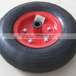 Wheelbarrow Hand Pallet Truck Rubber Wheel thumbnail-1