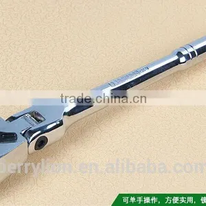 Berrylion Quality Spanner 1/4" Foldable Mirror Finished Ratchet Spanner thumbnail-4