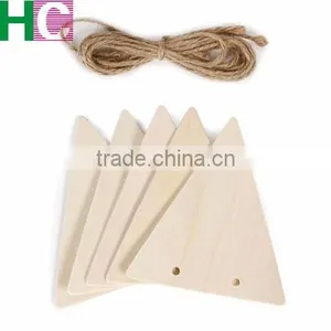 Unfinished Wooden Triangle Shapes Pennant Banner thumbnail-1