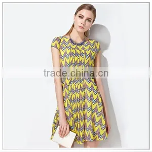 2014 Newest Design Individual Digital Printing Silk Dress thumbnail-1