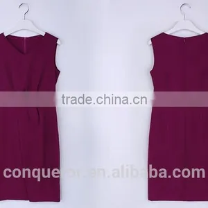 Slim Fit Office Ladies Formal Dress Sleeveless Dress thumbnail-4