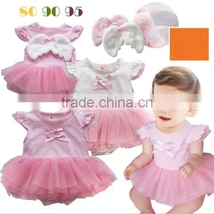 Zm11677a 2018 New Arrivals Clothes Baby Rompers Cute Girls Jumpsuits With Wing thumbnail-1
