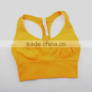 2017 New Fashion Design Customized Your Own Brand Logo Breathable 90%Nylon 10%Spandex Women Yoga Singlet Sport Lady GYM Tank Top thumbnail-2